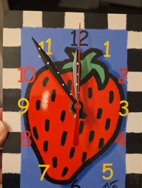 Colorful Strawberry Wall Clock - Red